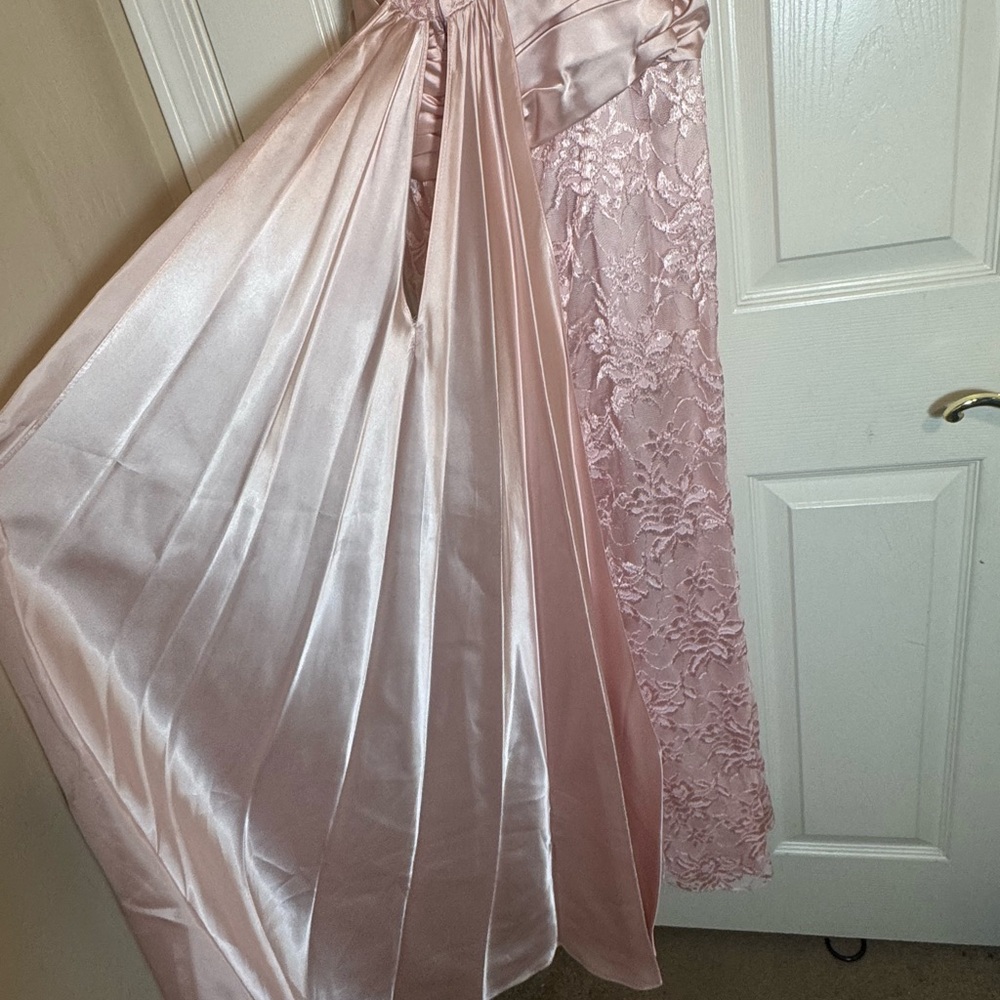 Roberta Bridal Pink Lace Prom Dress - Picture 6 of 11